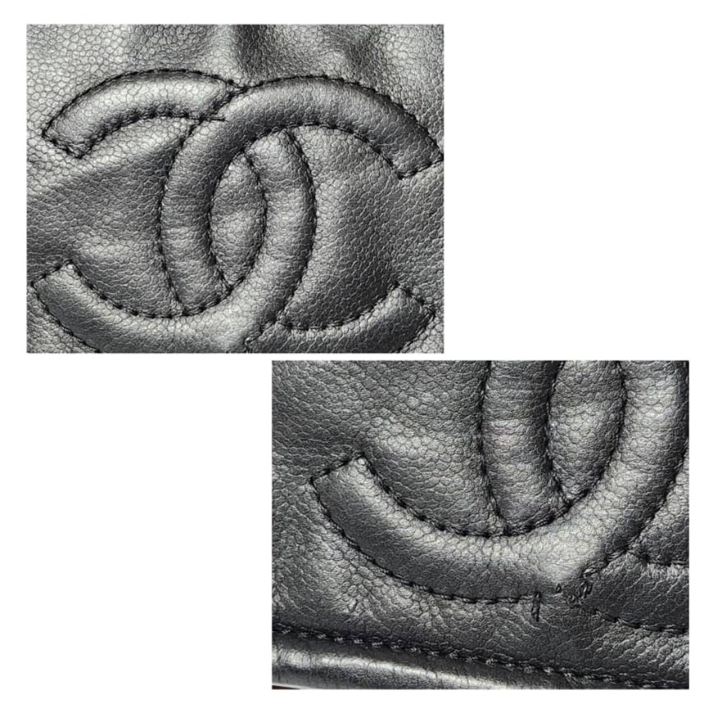 CHANEL Black Leather Shoulder Bag - Picture 8 of 16